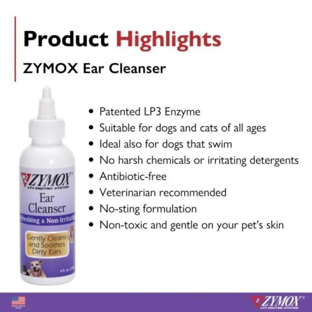 ZYMOX Enzymatic Ear Cleanser, Authentic Product - 4 oz. Bottle - Picture 5 of 6